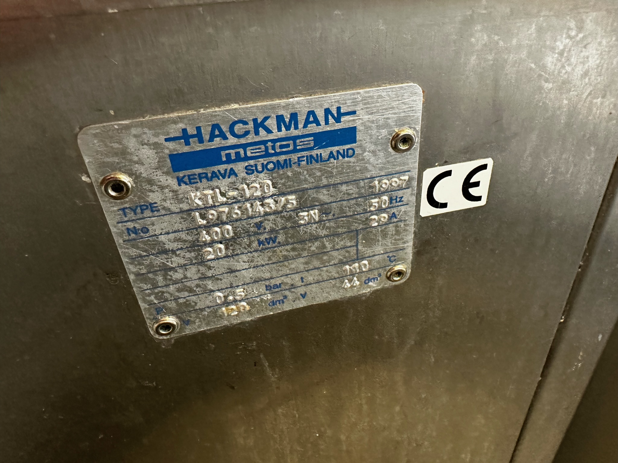 SELT / SOLD Hackman suðupottur - 120 lítra 9