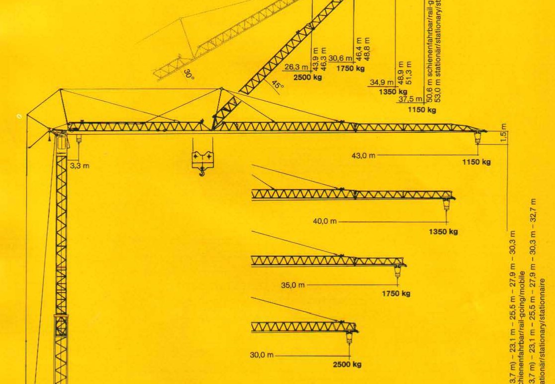SELT / SOLD - Endurnýtt - Liebherr byggingakrani 63K AB 0325 15
