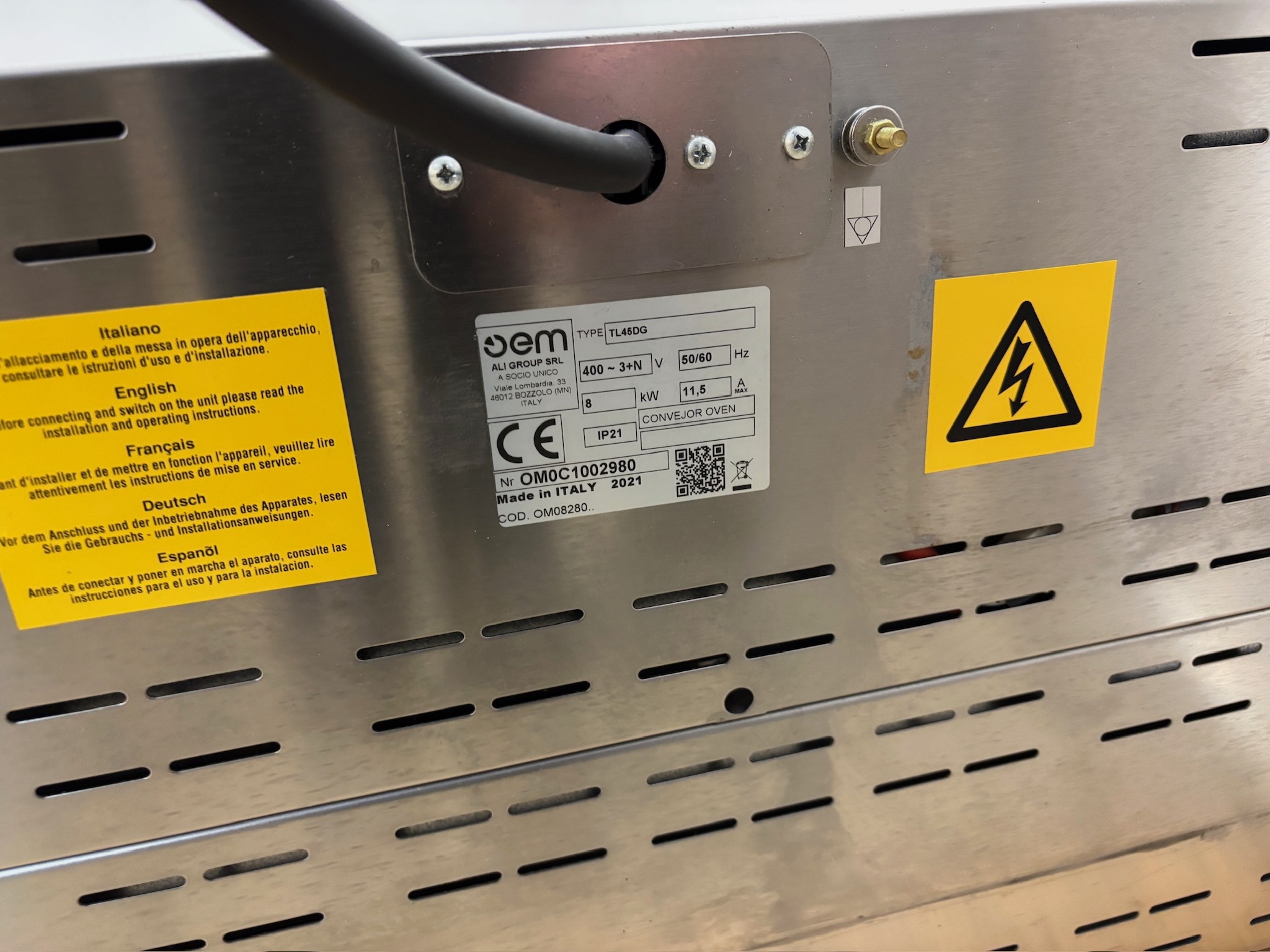 SELT / SOLD OEM TL45 Tunnel Conveyor Pizza Oven (2021) B70xD160xH41,5sm. 11