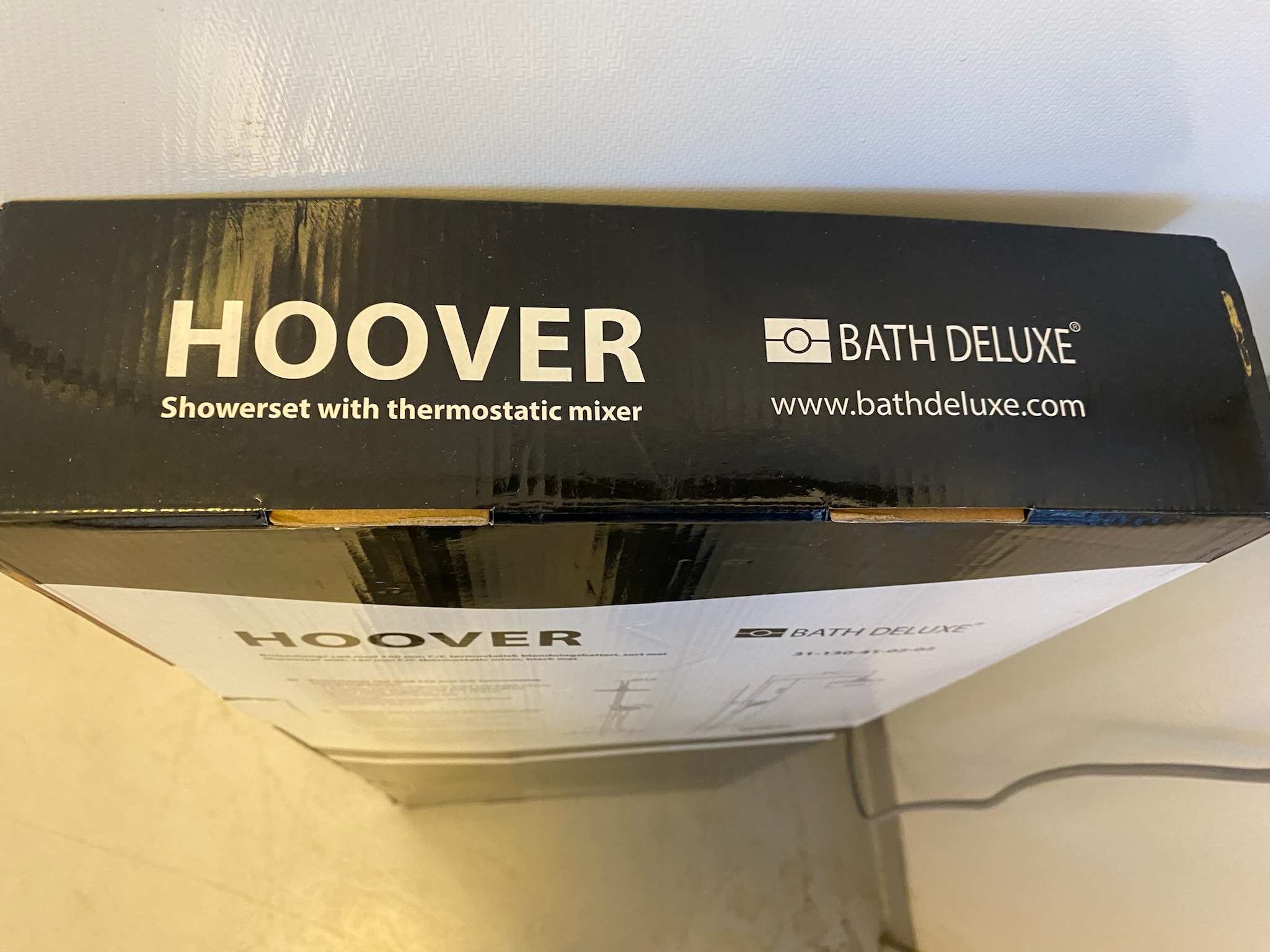 SELT / SOLD Sturtusett Camargue Hoover matt svart með blöndunartæki (ónotað) 3