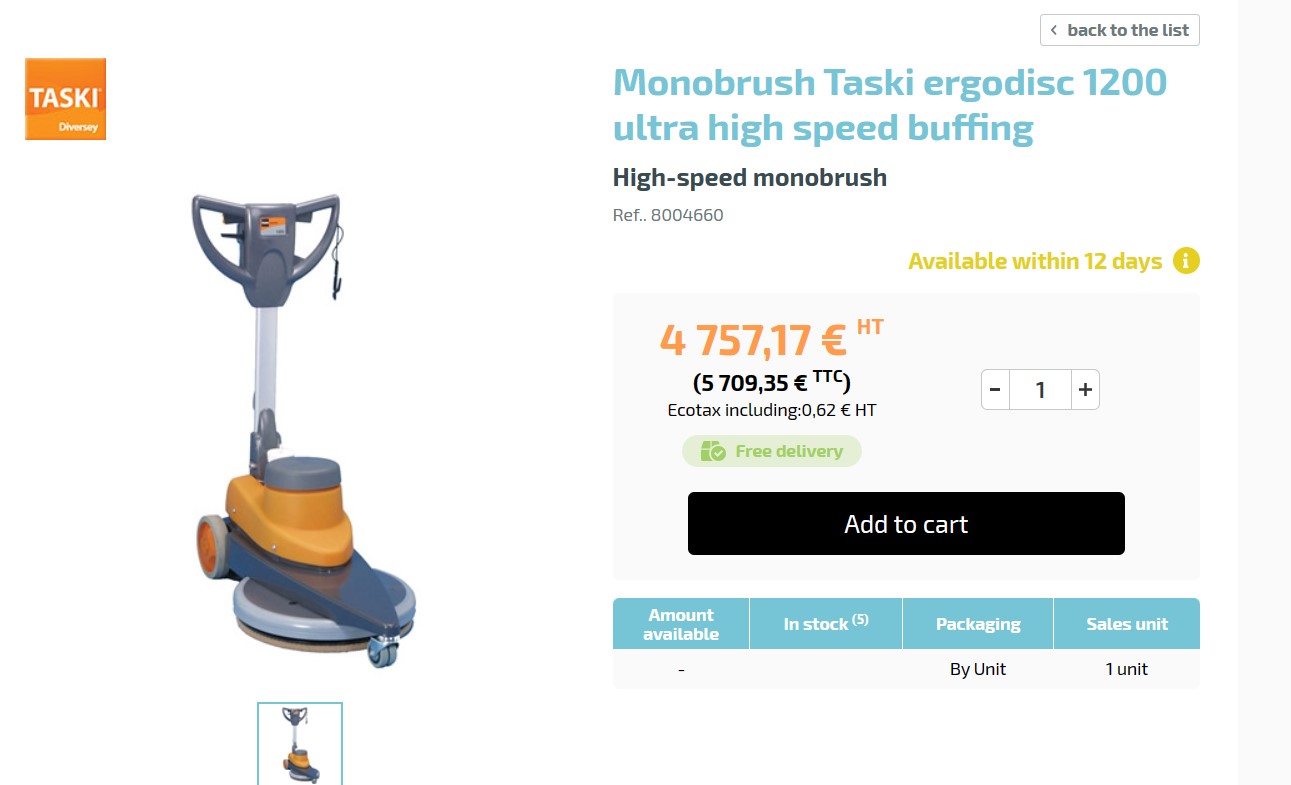 SELT / SOLD Taski Ergodisc 1200 - bónvél 2