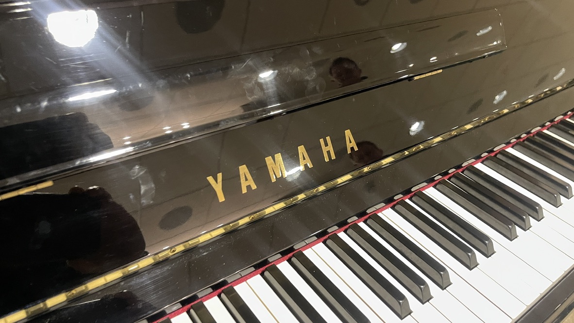 SELT / SOLD - Glæsilegt Yamaha U3AS UPRIGHT PIANO Black 15