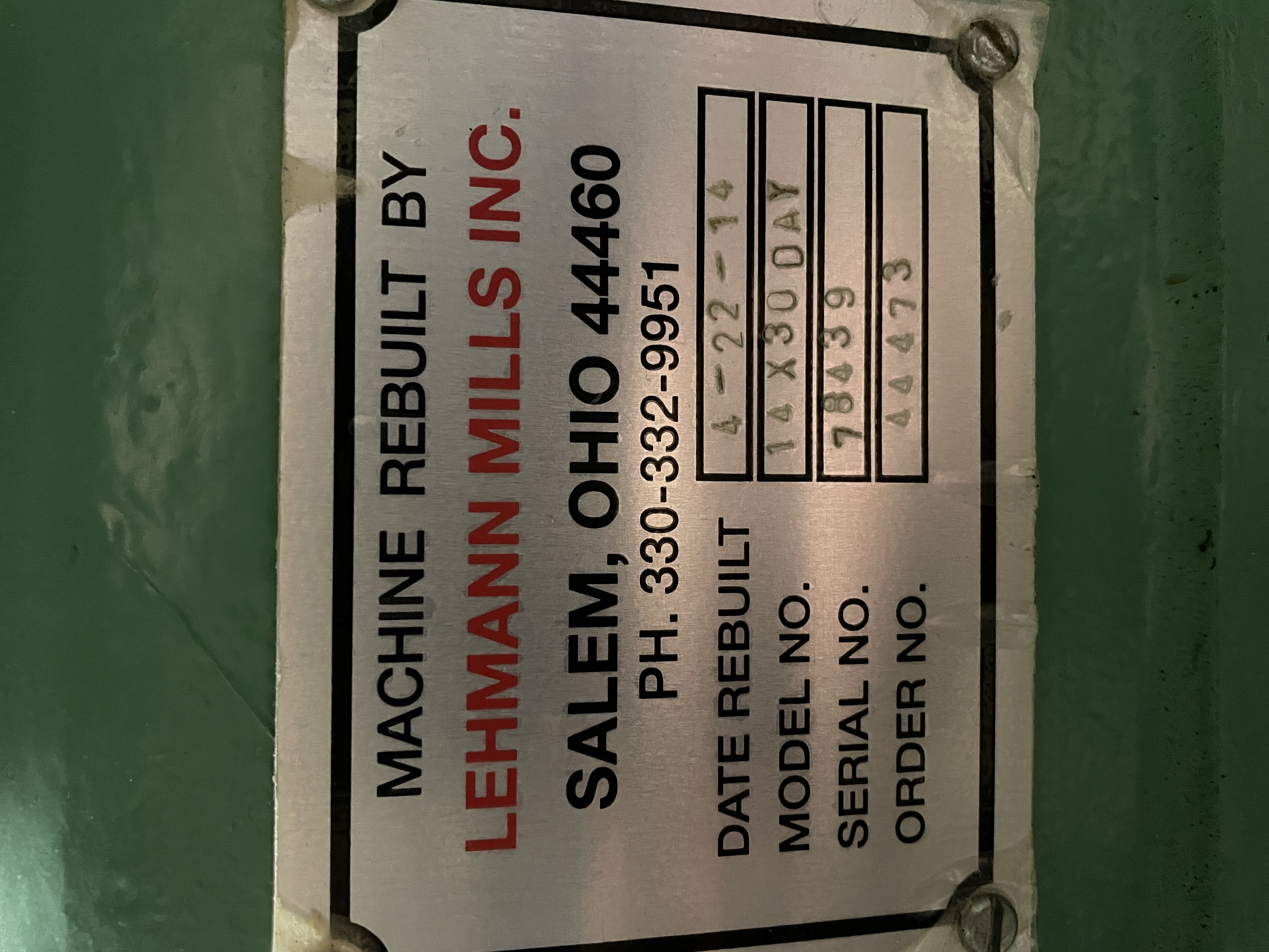 SELT / SOLD - Lehmann Mills - malari fyrir matvælaframleiðslu 2