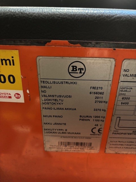 Toyota rafmagnslyftari, burðarg. 2.700 kg, árg. 2011 - Hafnarfirði 5