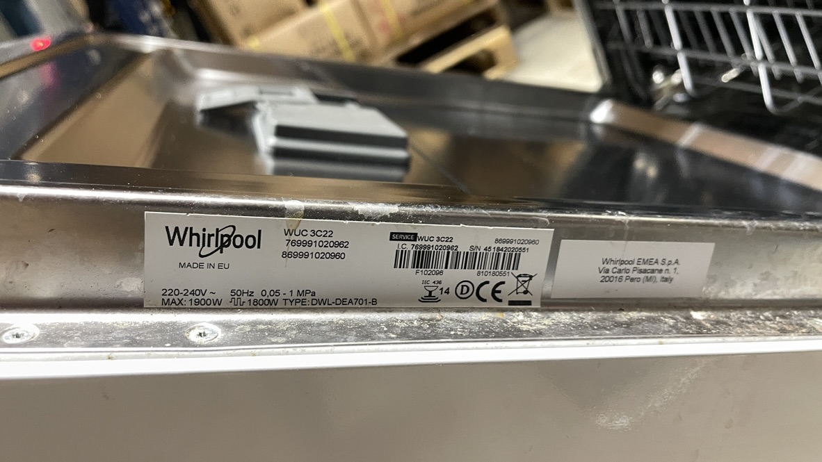 SELT / SOLD Whirlpool uppþvottavél 3