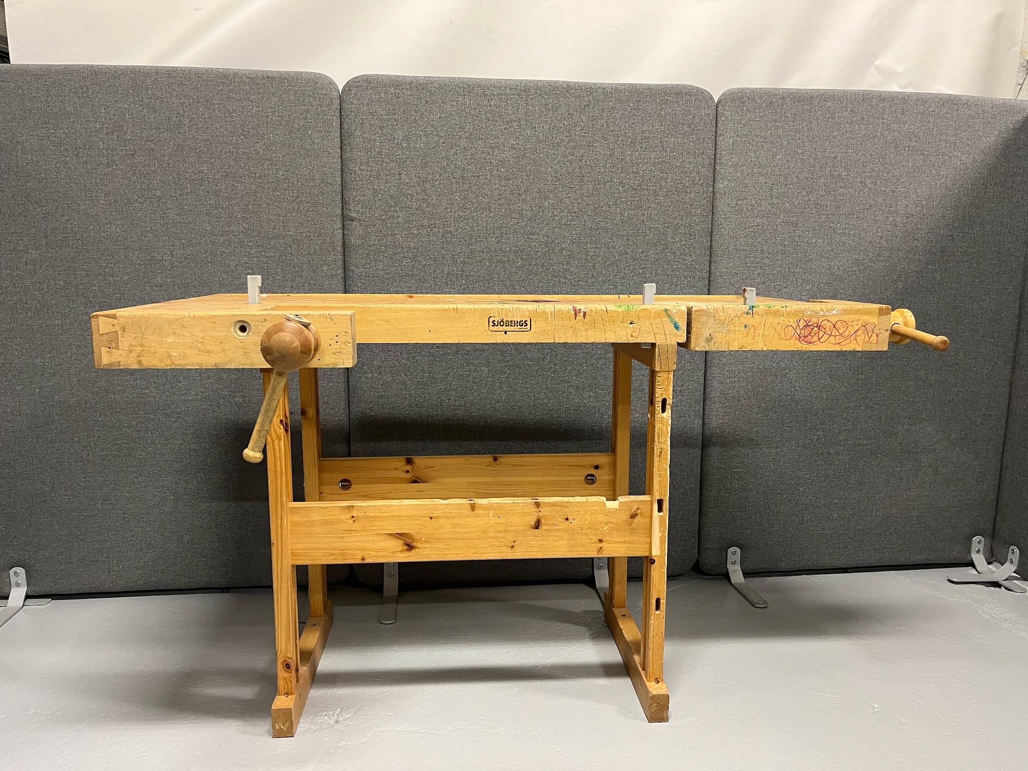 SELT / SOLD Sjöbergs hefilbekkur / hefilbekkir, L142 x B66 x H85 sm. 3