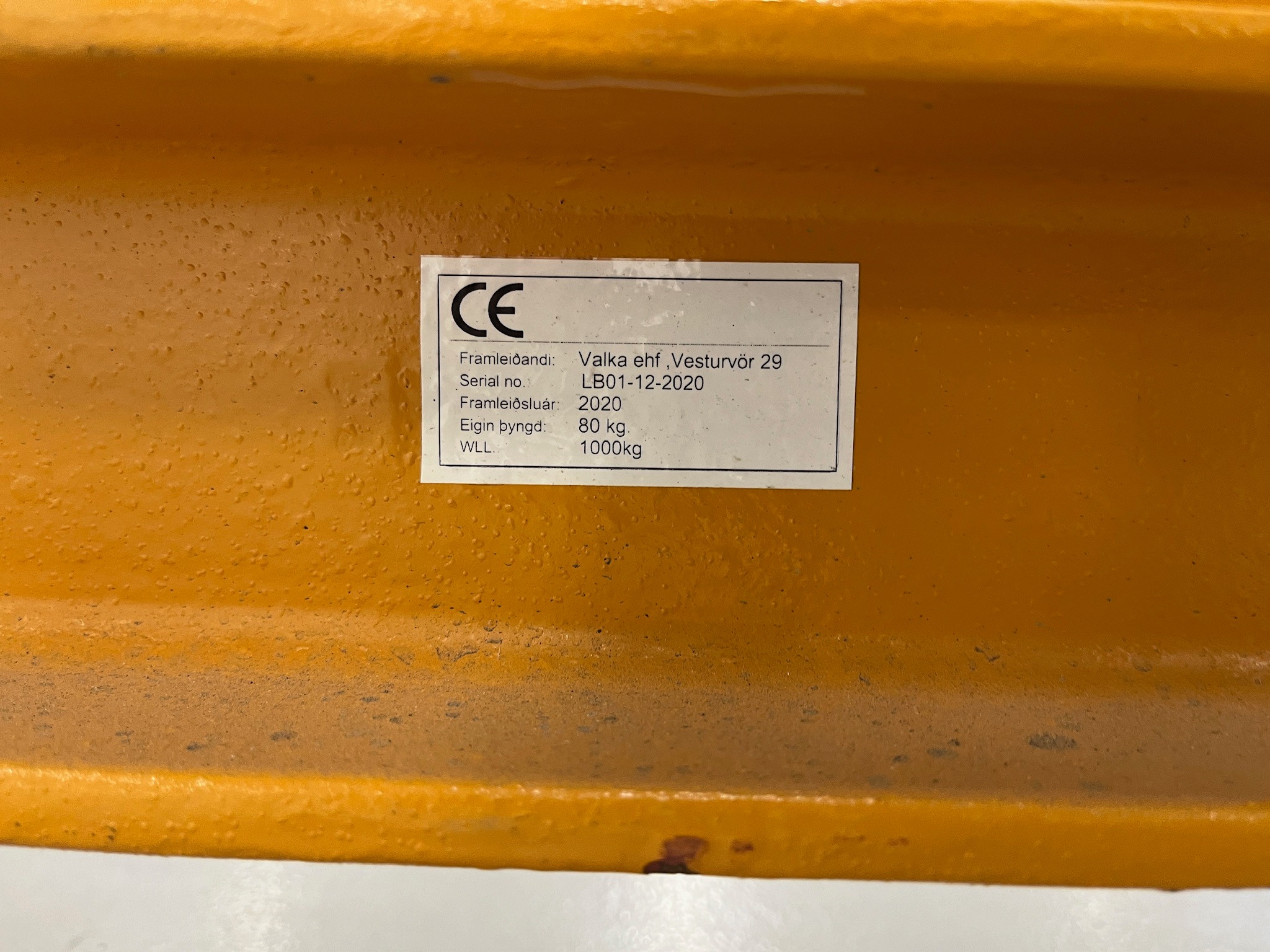 SELT / SOLD - Hífingargálgi - 1 tonn - 3 metrar - sérsmíði 7