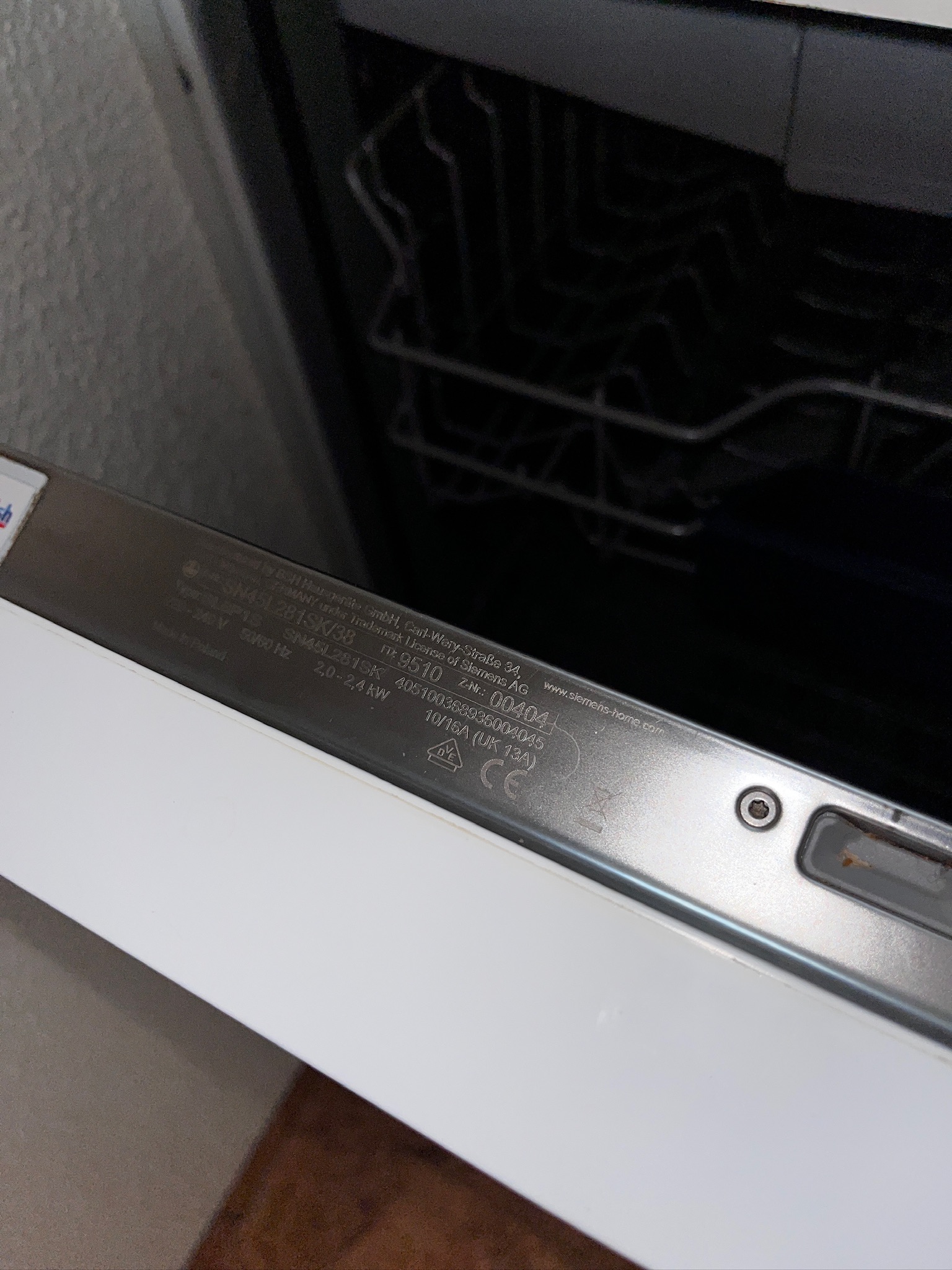 SELT / SOLD Siemens IQ500 uppþvottavél 7