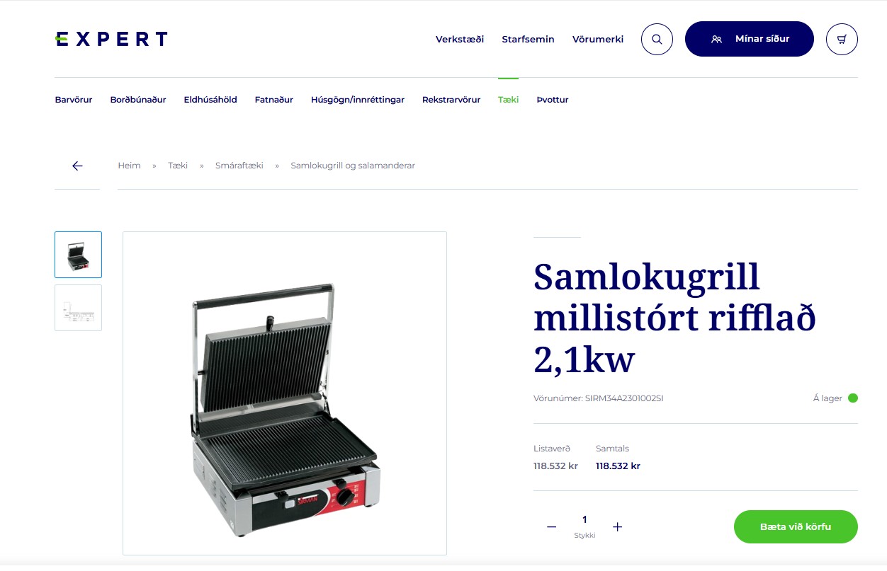 SELT / SOLD Sirman samlokugrill 2