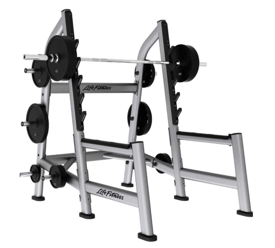 Selt/endurnýtt- Lyftingarekki - Life Fitness Olympic Squat Rack