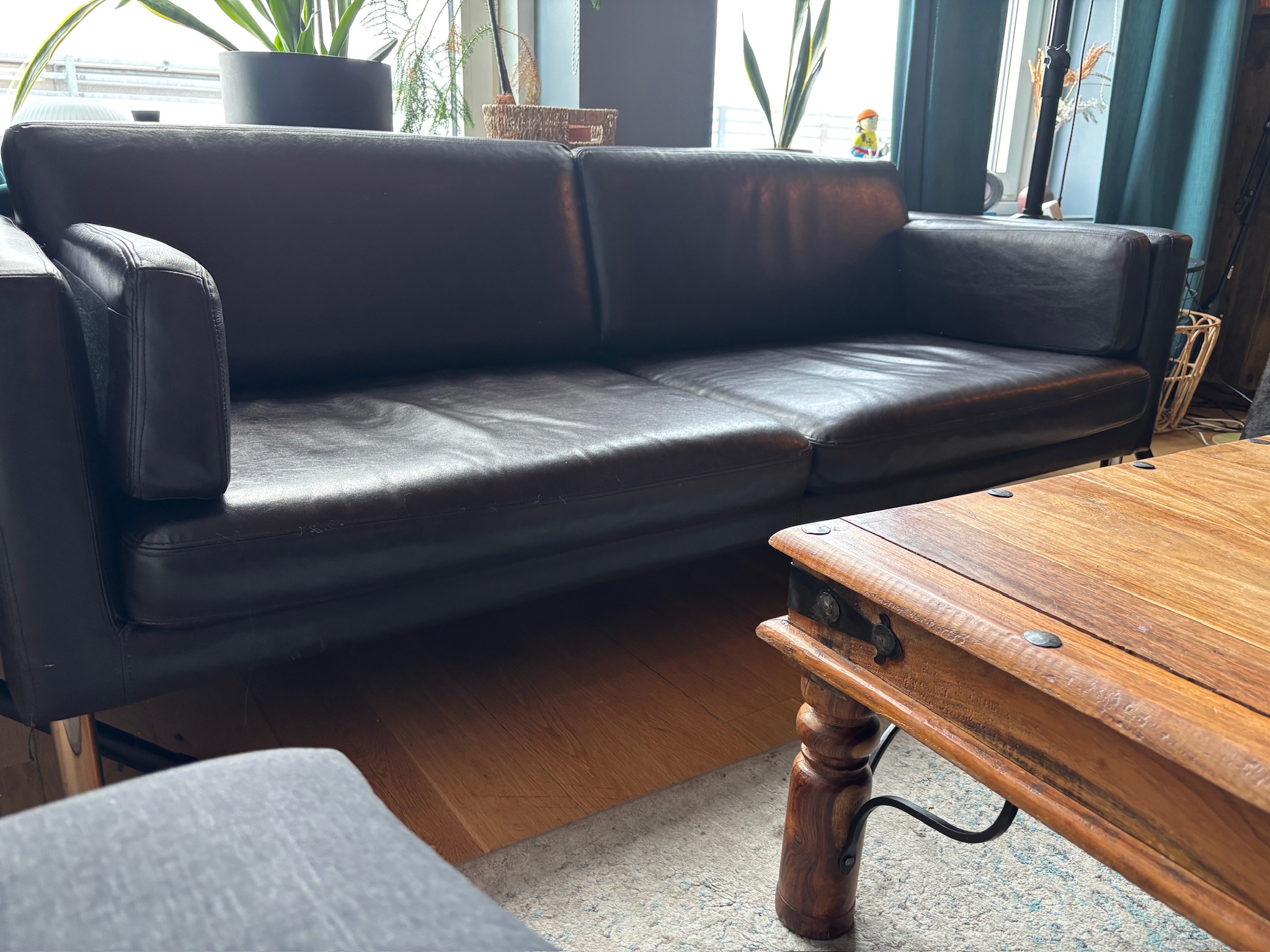 SELT / SOLD IKEA sófi, brúnn, B195xD80xH75sm. 2