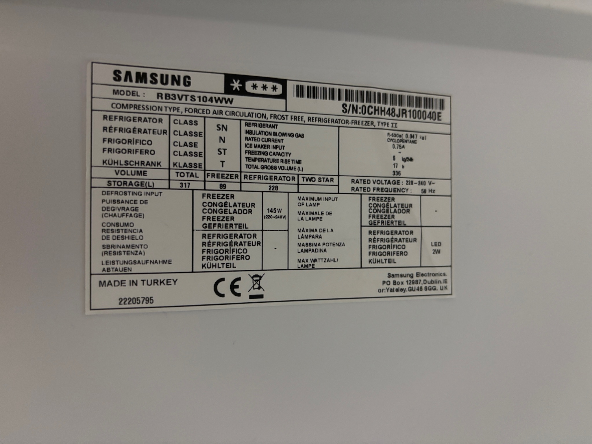 SELT / SOLD Samsung ísskápur 3