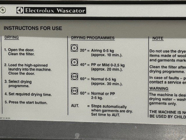 SELT / SOLD Electrolux - Wascator TT165 - iðnaðarvél- þurrkari 2