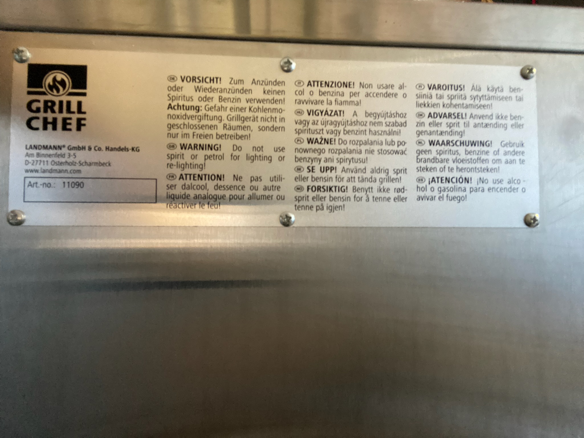 SELT / SOLD Landmann Grillchef smoker 5