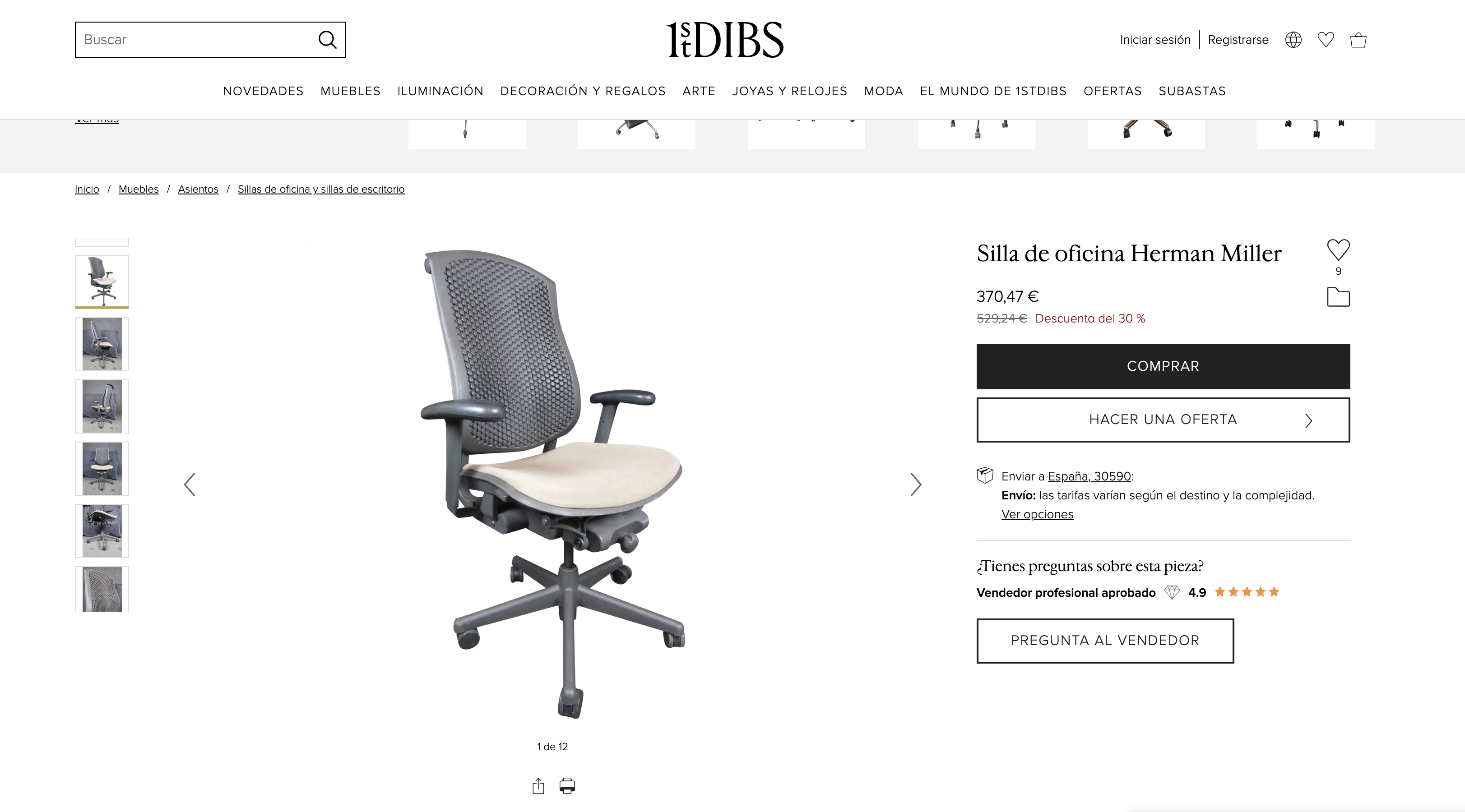SELT / SOLD Herman Miller Celle frá Pennanum 9