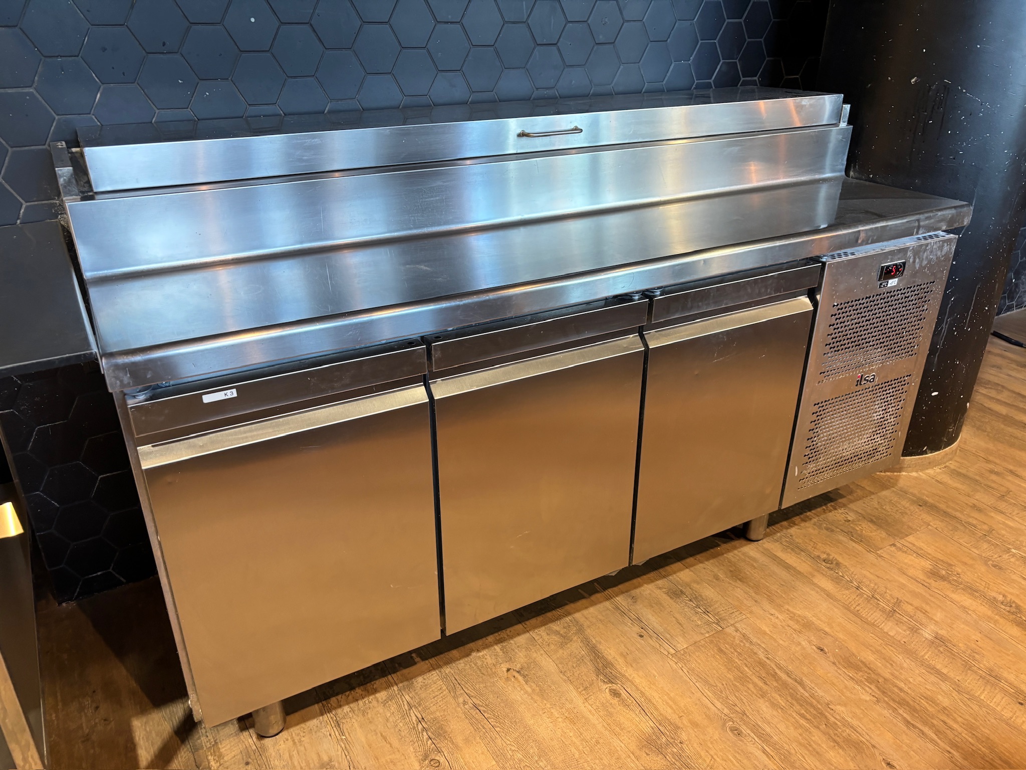 SELT / SOLD Samlokuborð Prep Counter kæliborð frá ilsa L180 x D70 x H85 3