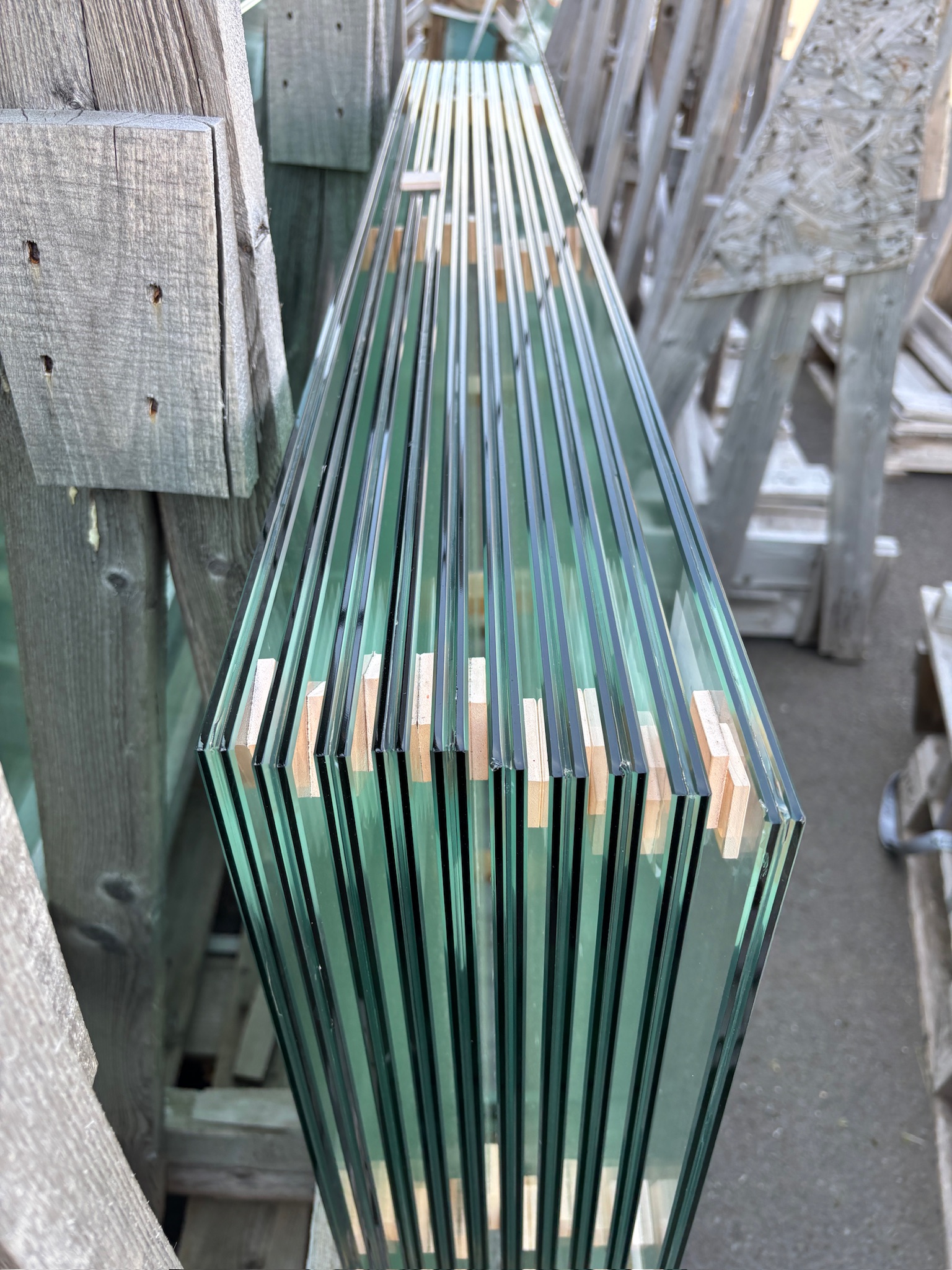 SELT / SOLD Samlímt hert gler, öryggisgler, skjólgler, margar stærðir (60+ stk.) 4