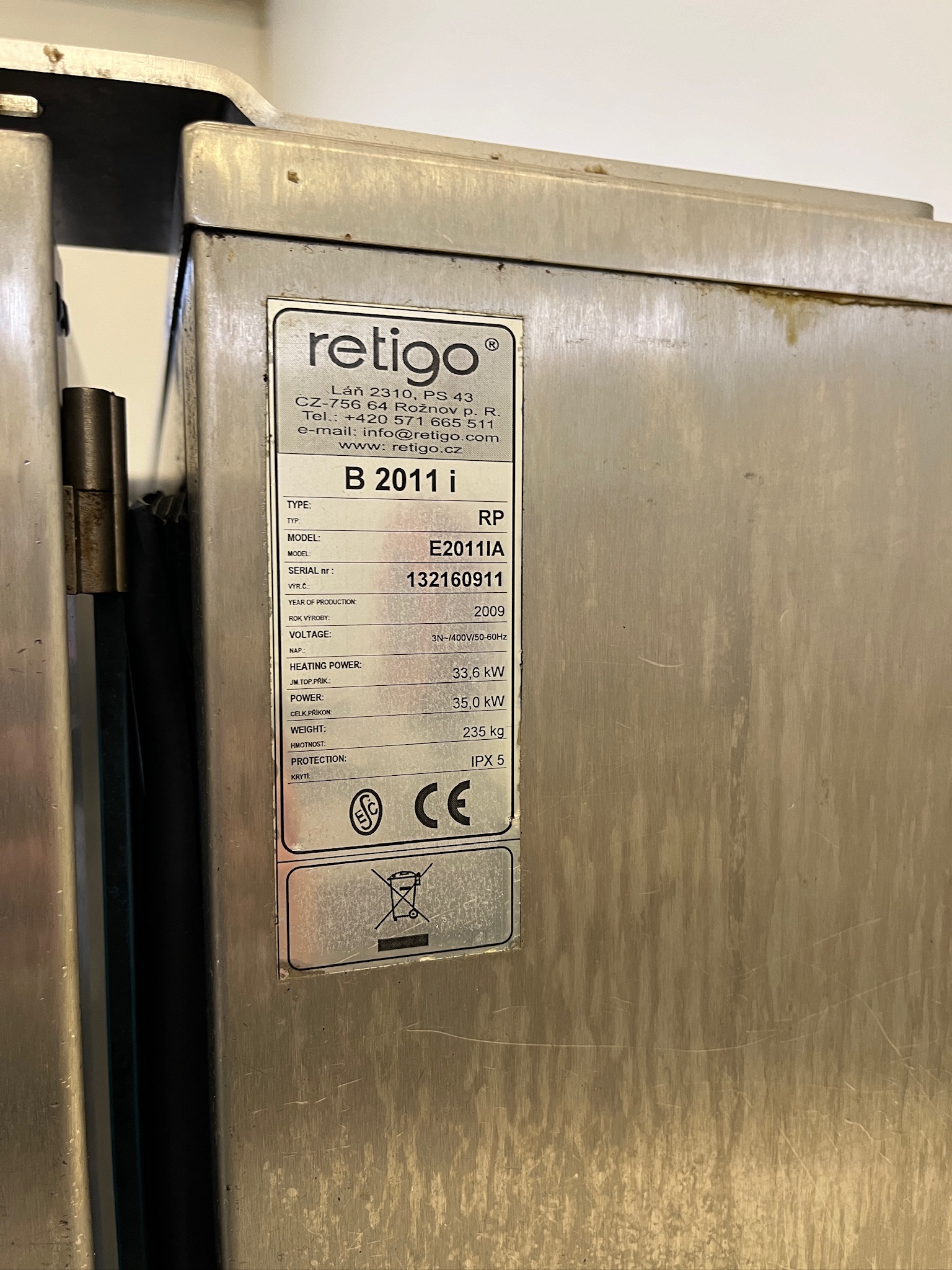 SELT / SOLD Retigo ofn, 20 skúffur, H180 x B95 x D80 sm. 9