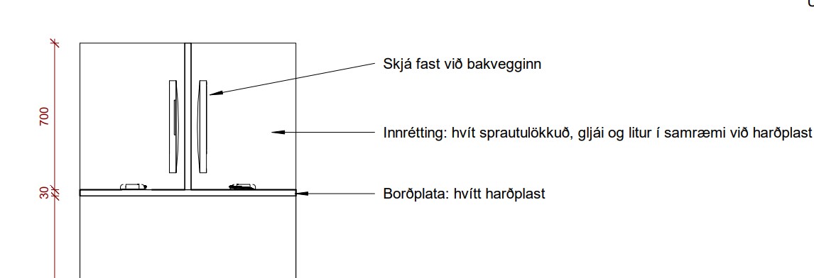 SELT / SOLD Tölvuborð - móttökuborð sérsmíði 14