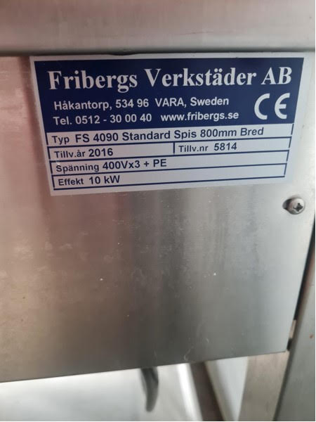 SELT / SOLD - Fribergs helluborð, B80 x D76,7 x H86,5 sm. 2
