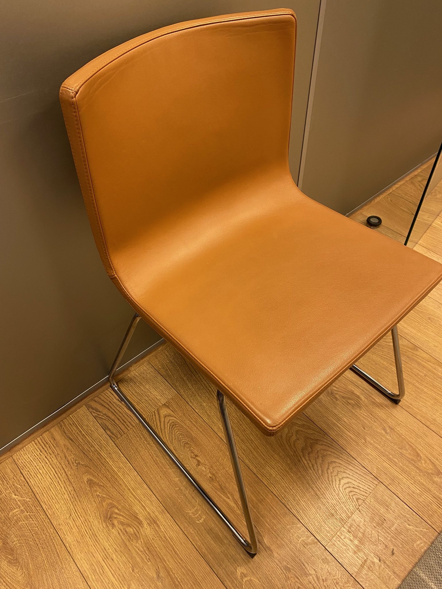 SELT / SOLD Fundarstóll frá IKEA - Ljósbrúnn, leður 4