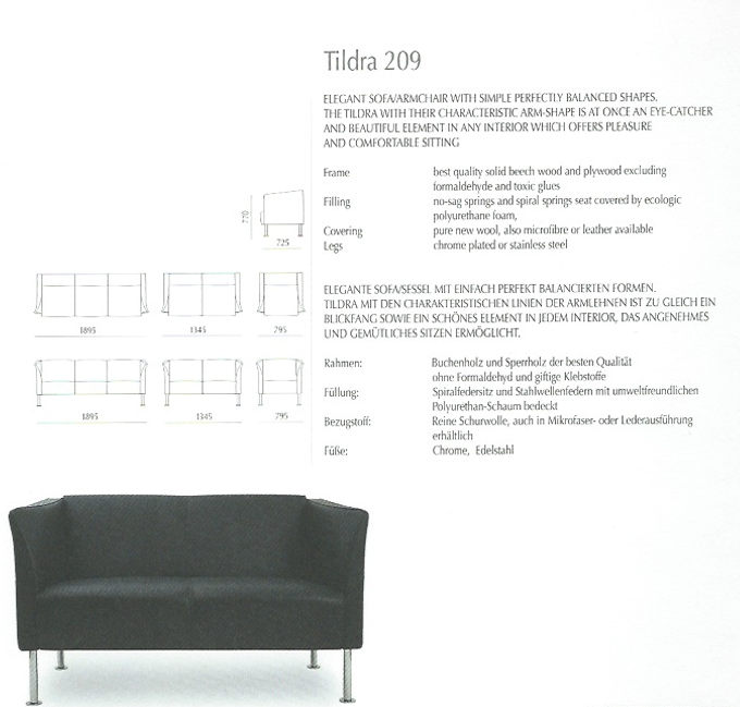 Wemal Tildra leðursófasett frá Epal, 3+1+1 4