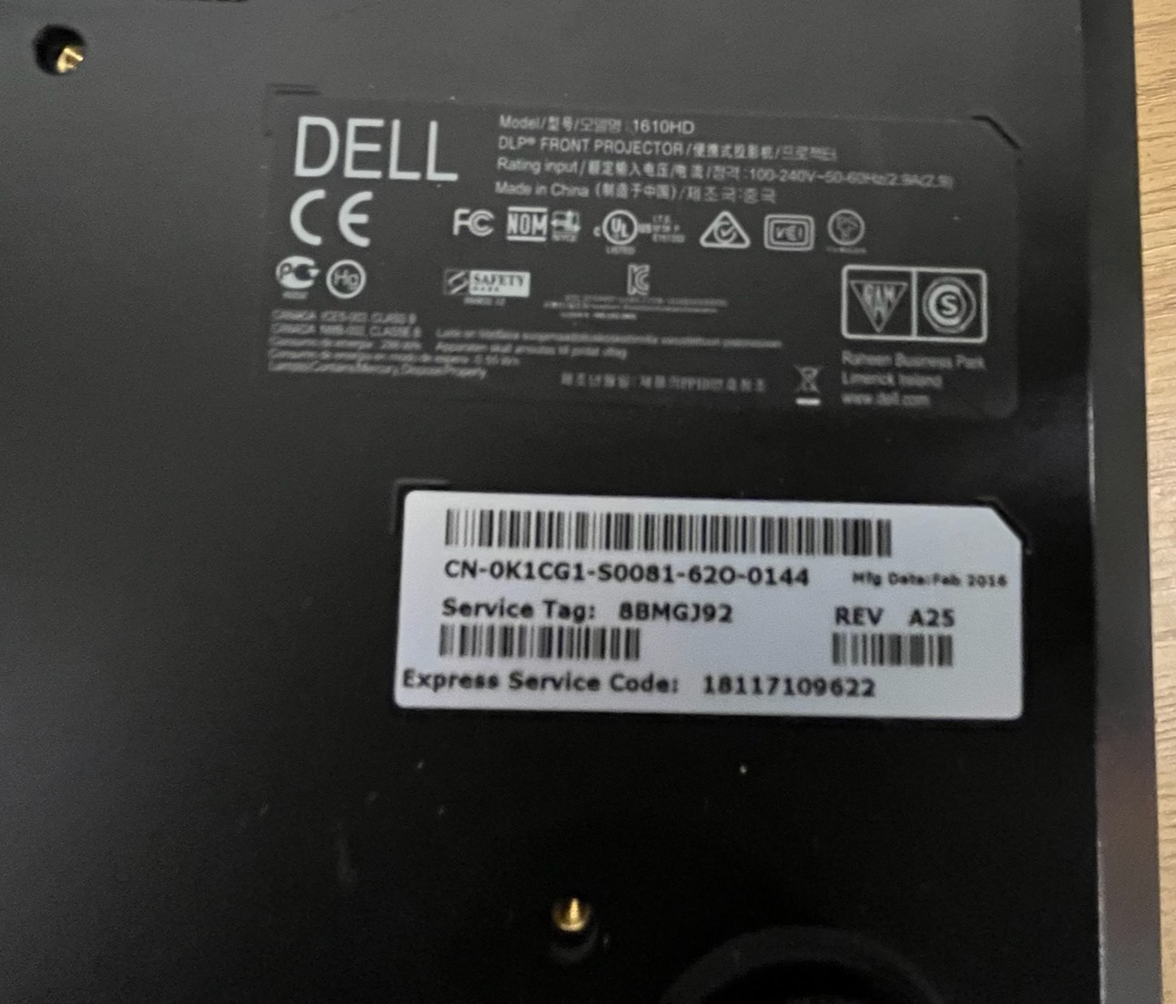 SELT / SOLD Flottur Dell 1610HD skjávarpi 6
