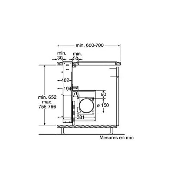 SELT / SOLD - Siemens borðvifta - gufugleypir ld97aa670 niðurfelldur 13