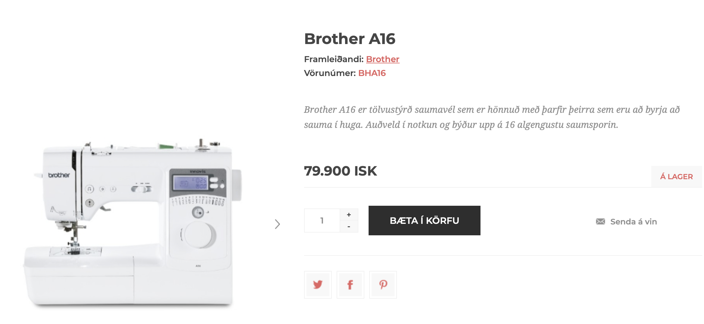 SELT / SOLD Brother A16 saumavél 10