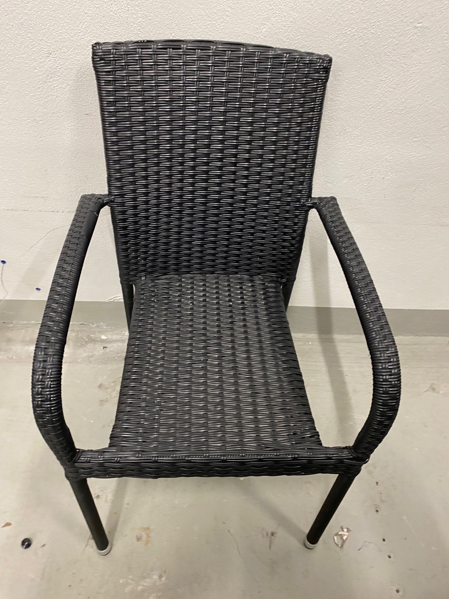 SELT / SOLD Garðstóll Sunfun Anna polyrattan svartur (6 stk.) 2