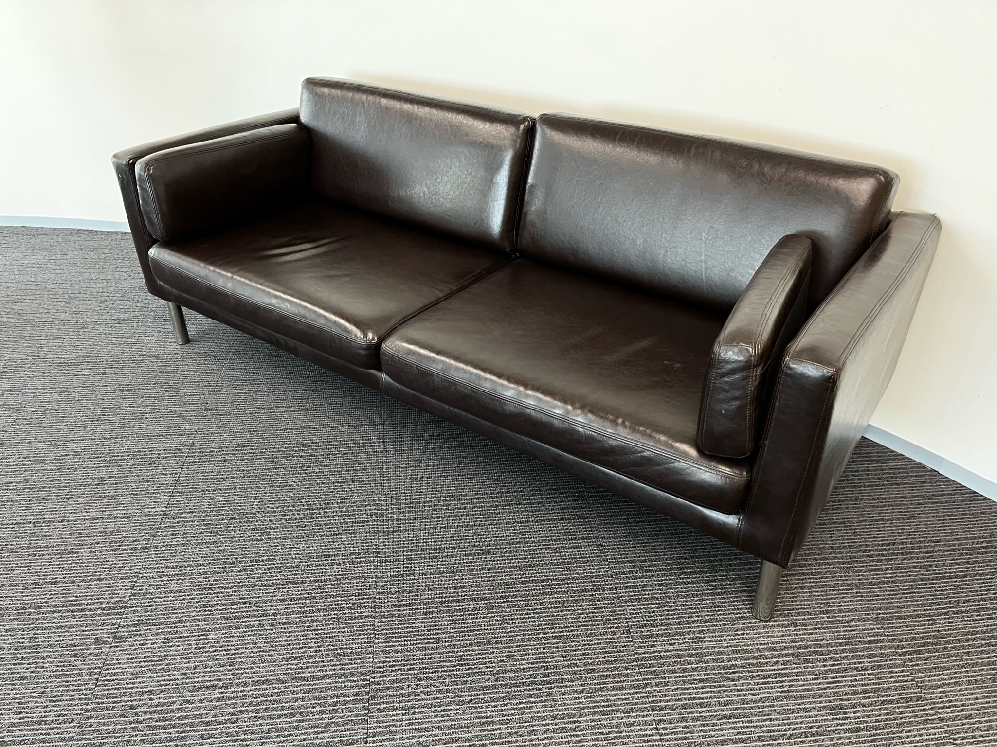 SELT / SOLD IKEA leðursófi - brúnn