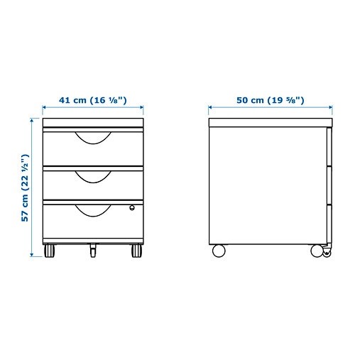 SELT / SOLD IKEA skúffuskápur, 2 týpur 3