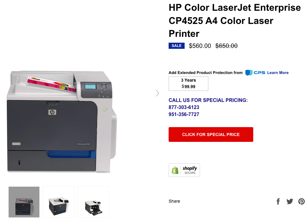 SELT / SOLD HP Color LaserJet CP4525 prentari 6