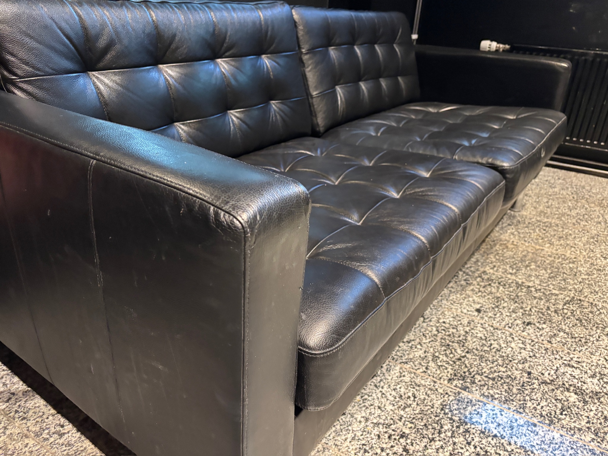 SELT / SOLD IKEA sófi, 3ja sæta, B204xD89sm. 2