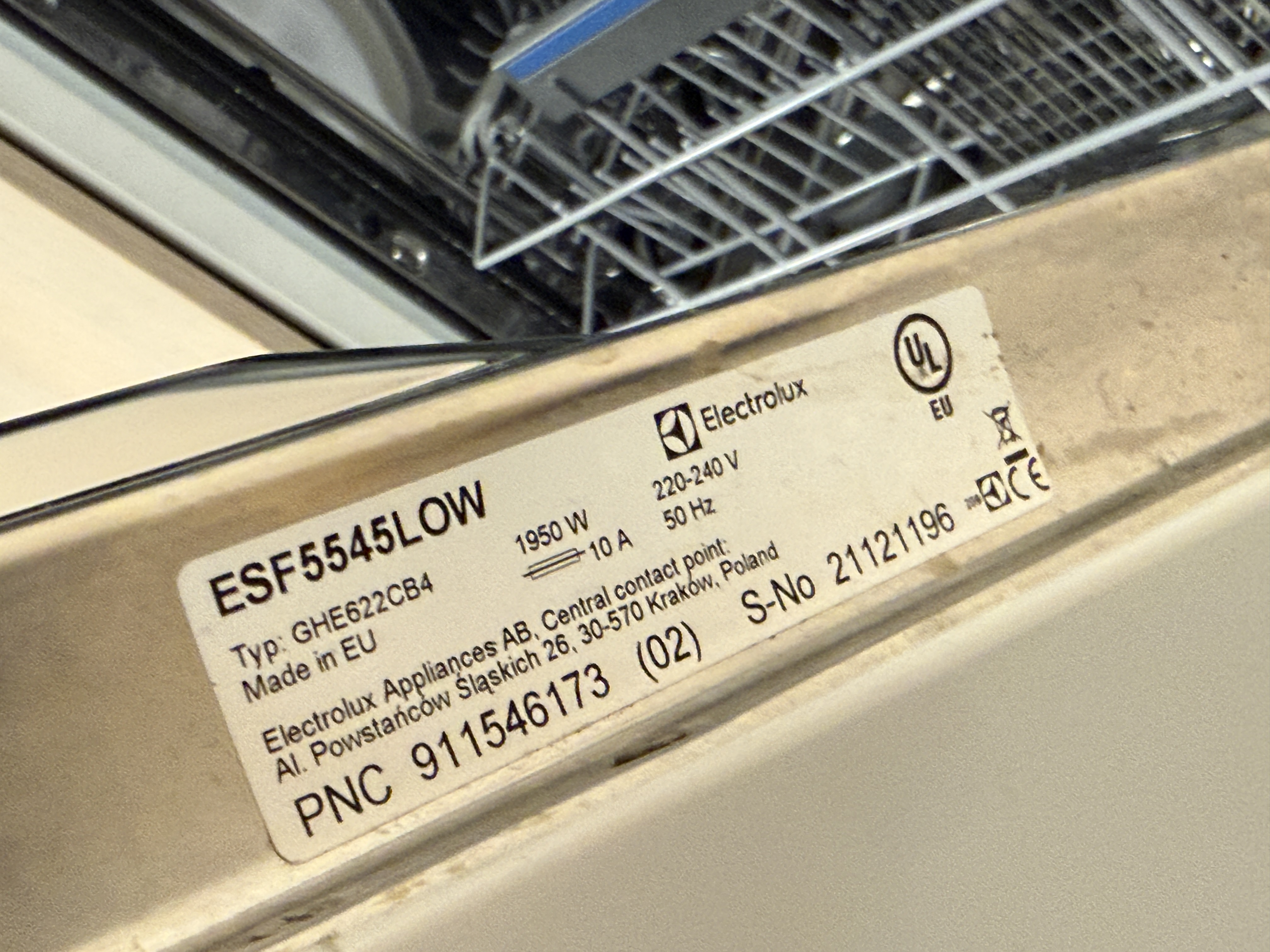 SELT / SOLD Electrolux ESF5545LOW – Uppþvottavél 5