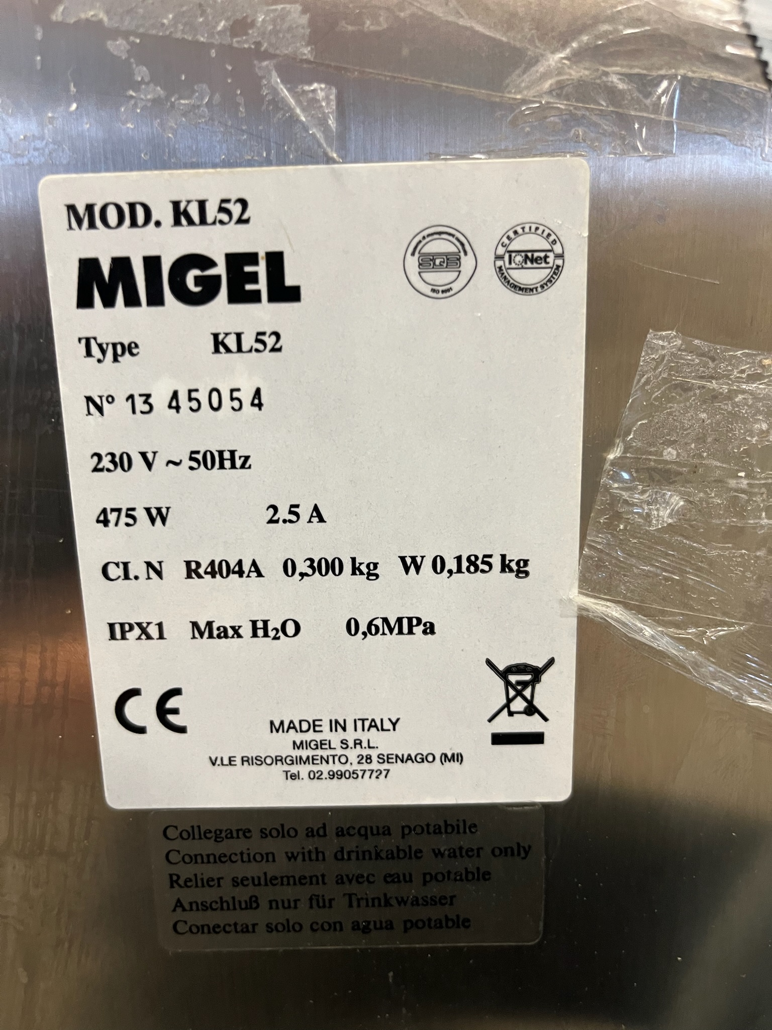 SELT / SOLD Migel klakavél, 50kg. / 20kg. 9
