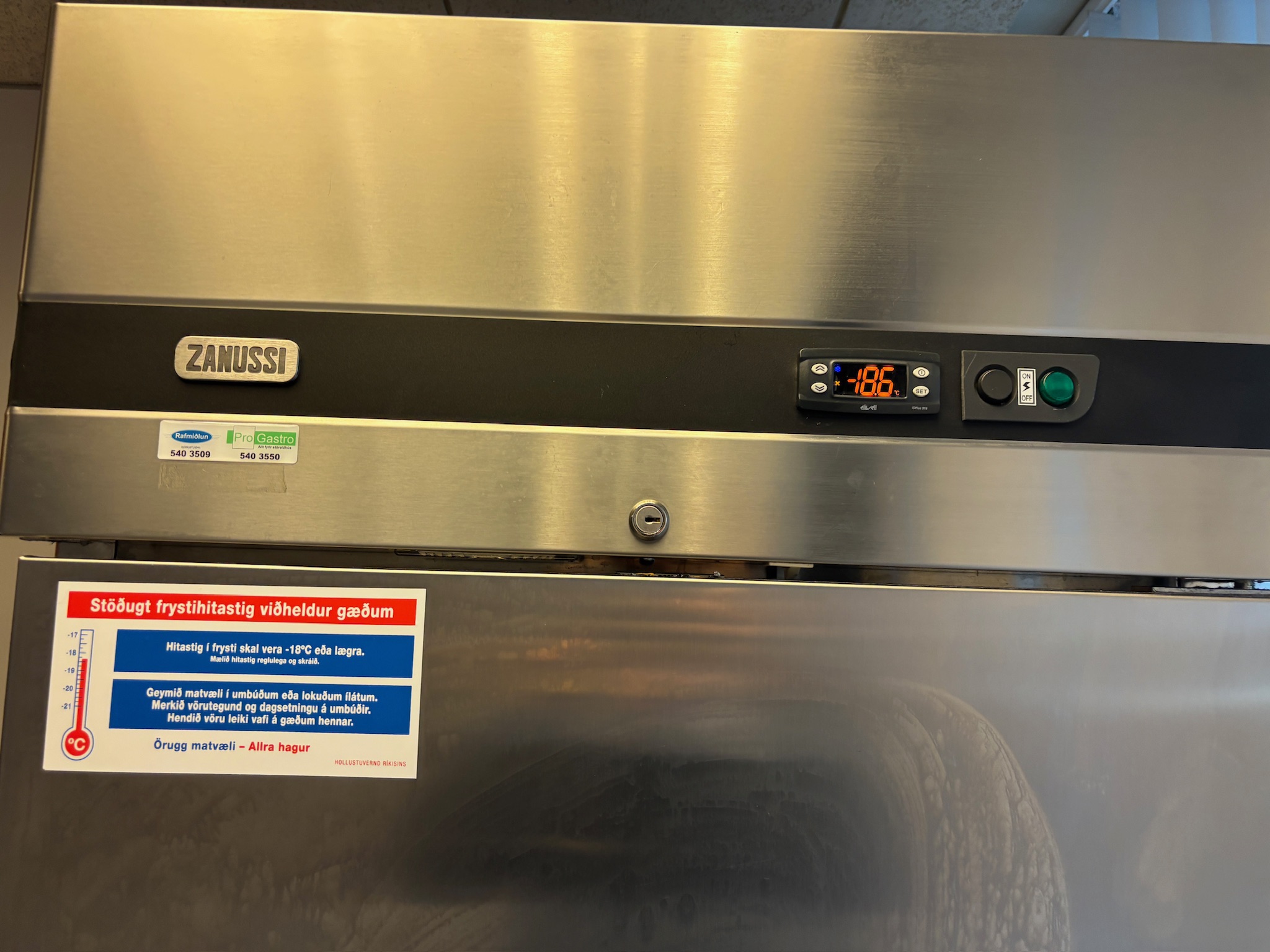 SELT / SOLD Zanussi frystiskápur, 670L, H206 x D83 x B71 sm. 4