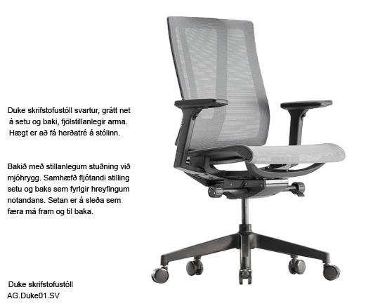SELT / SOLD Vandaður Duke skrifborðsstóll frá Á. Guðmundsson 6