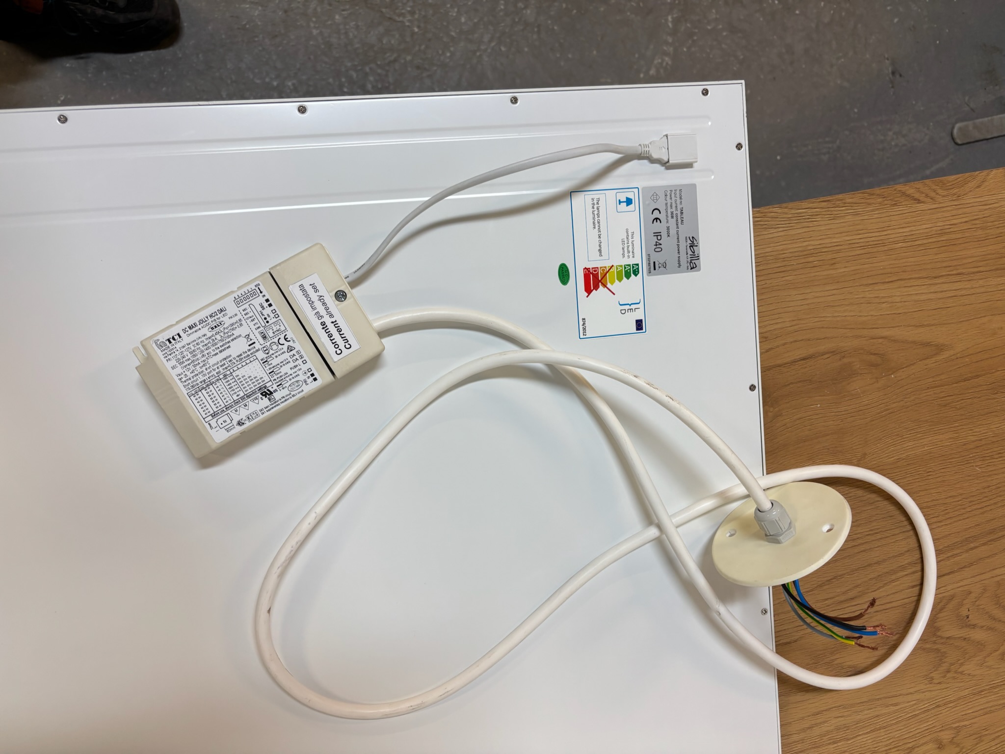 LED kerfisloftaljós - kerfisloftalampi, 595x595mm. (28 stk.) 8