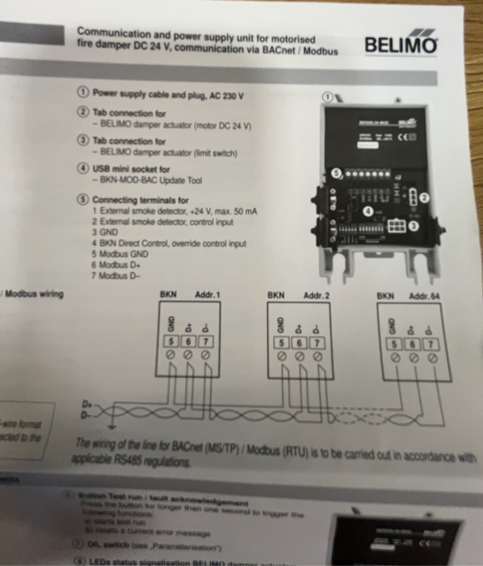 SELT / SOLD Belimo samskipta og aflgjafi fyrir eldvarnarhólf, ónotað 7