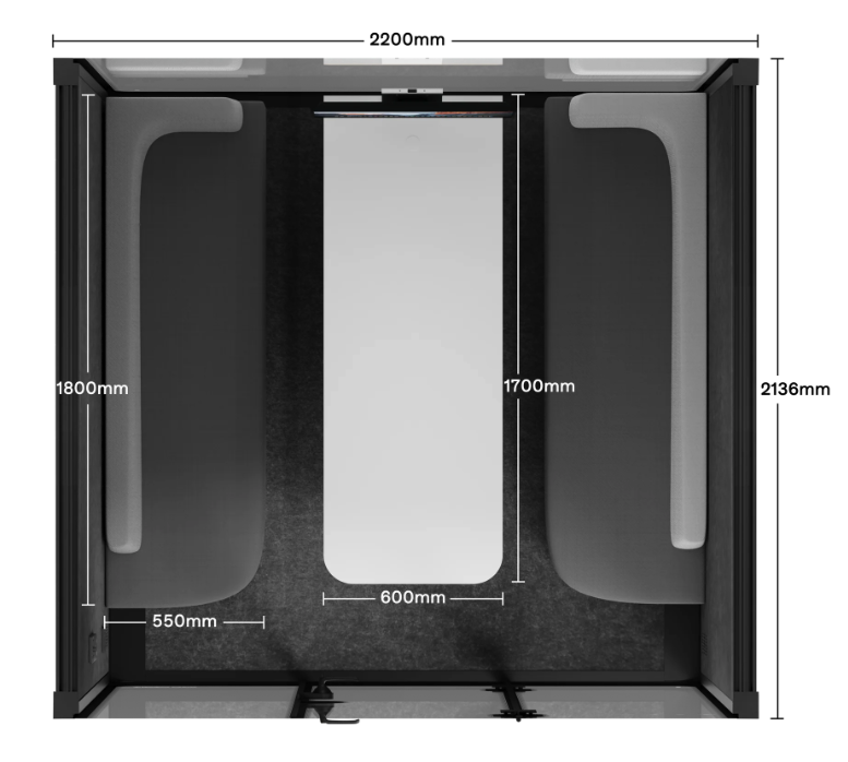 SELT / SOLD Soundbox næðisrými 6 manna hljóðvist ónotað 3