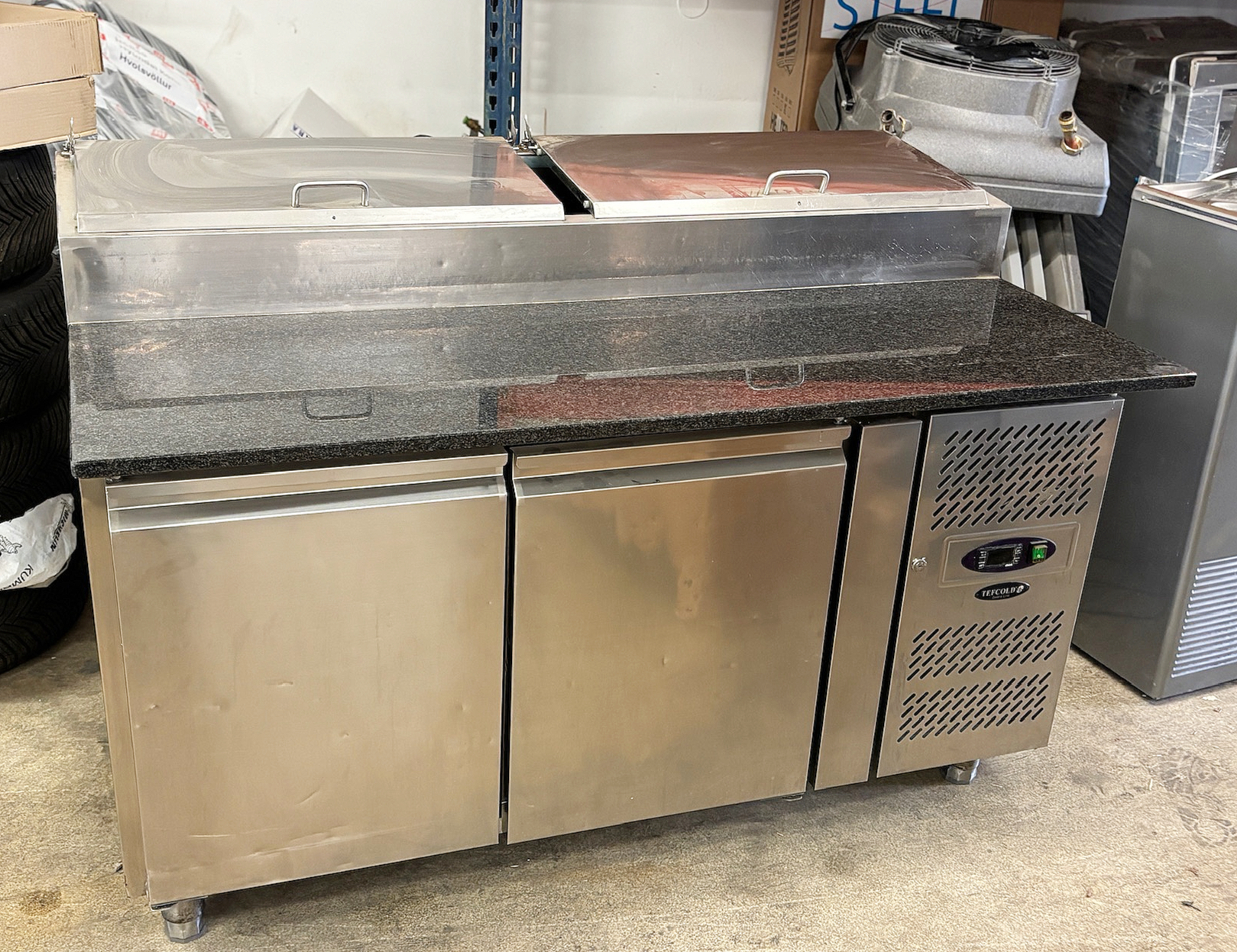 SELT / SOLD Tefcold Samlokuborð Prep Counter kæliborð