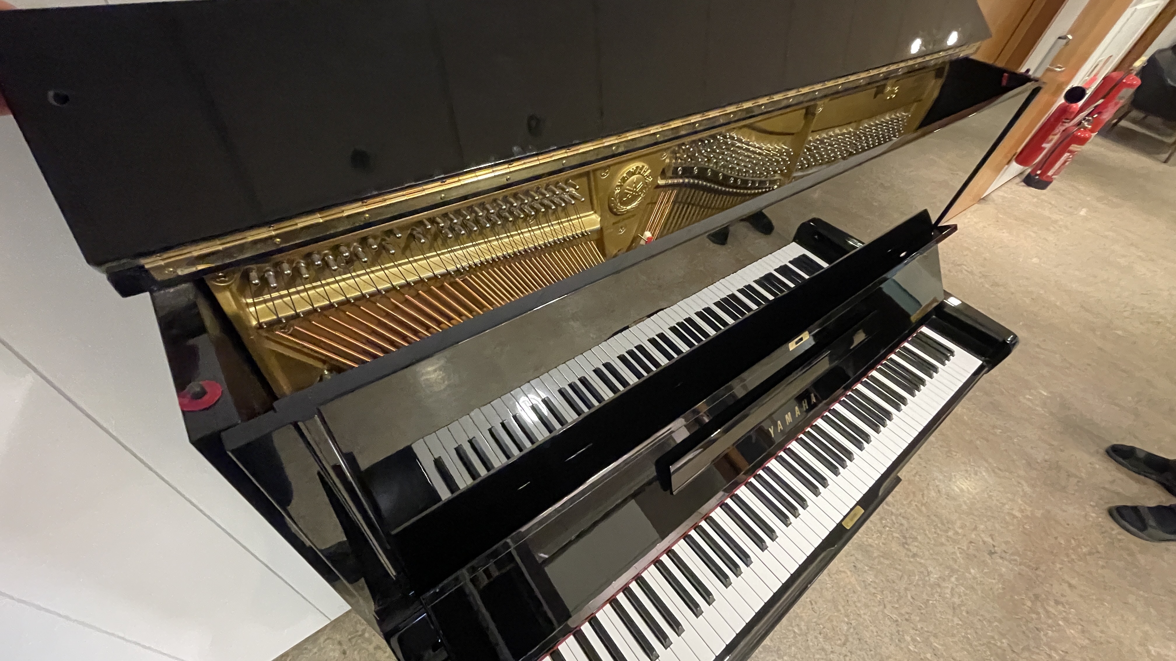 SELT / SOLD - Glæsilegt Yamaha U3AS UPRIGHT PIANO Black 8