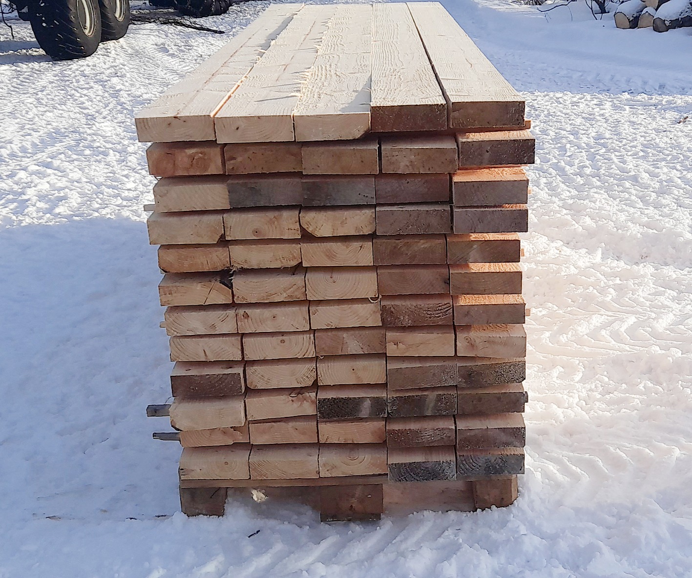 SELT / SOLD - Íslenskt timbur og handverk - bandsagað greni - 50x150x3000 mm 3