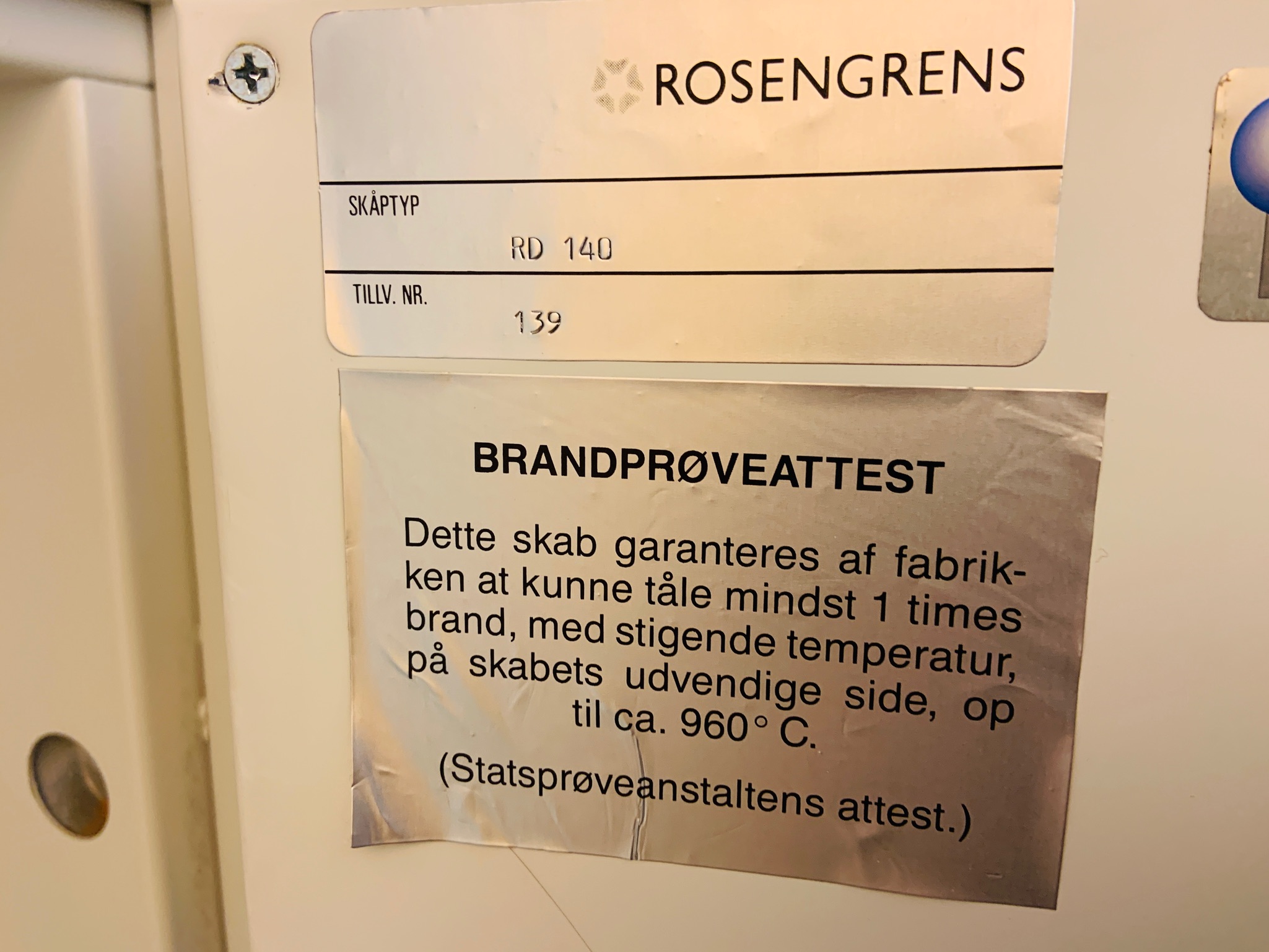 Rosengren RD 140 verðmætaskápur/byssuskápur 14