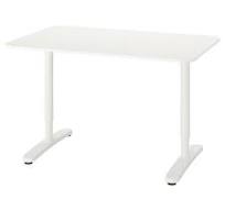 SELT / SOLD IKEA rafmagnsborð, B120xD80sm. (4 stk.)