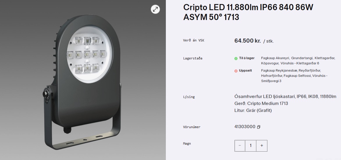 Cripto LED kastari frá Johan Rönning (5 stk.) 4