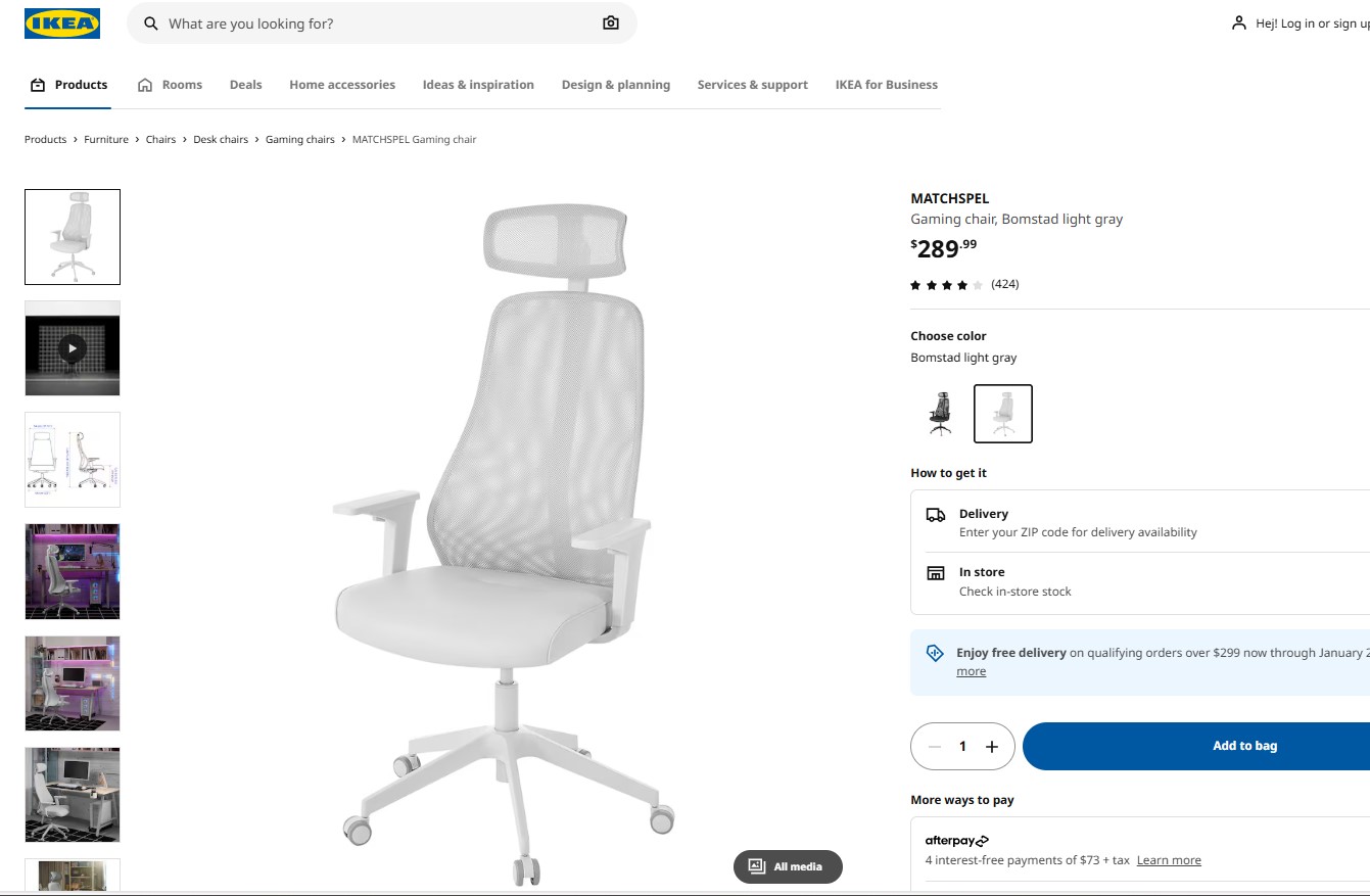 SELT / SOLD IKEA skrifborðsstóll - leikjastóll 2