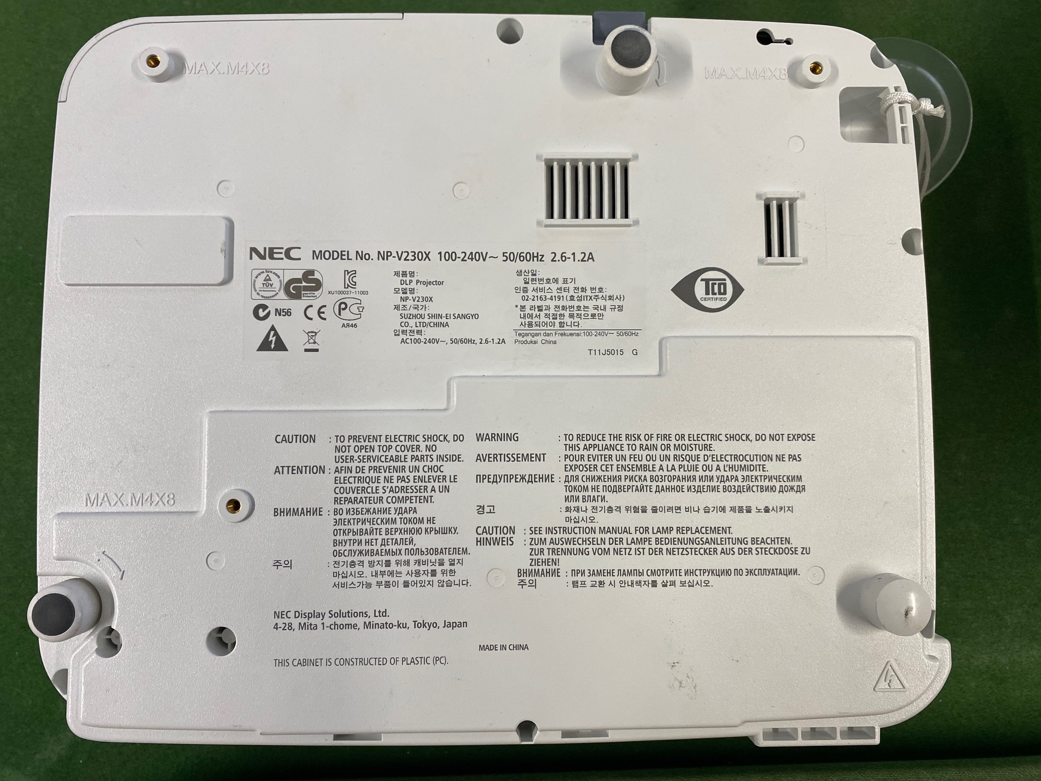 SELT / SOLD NEC V230X skjávarpi 7