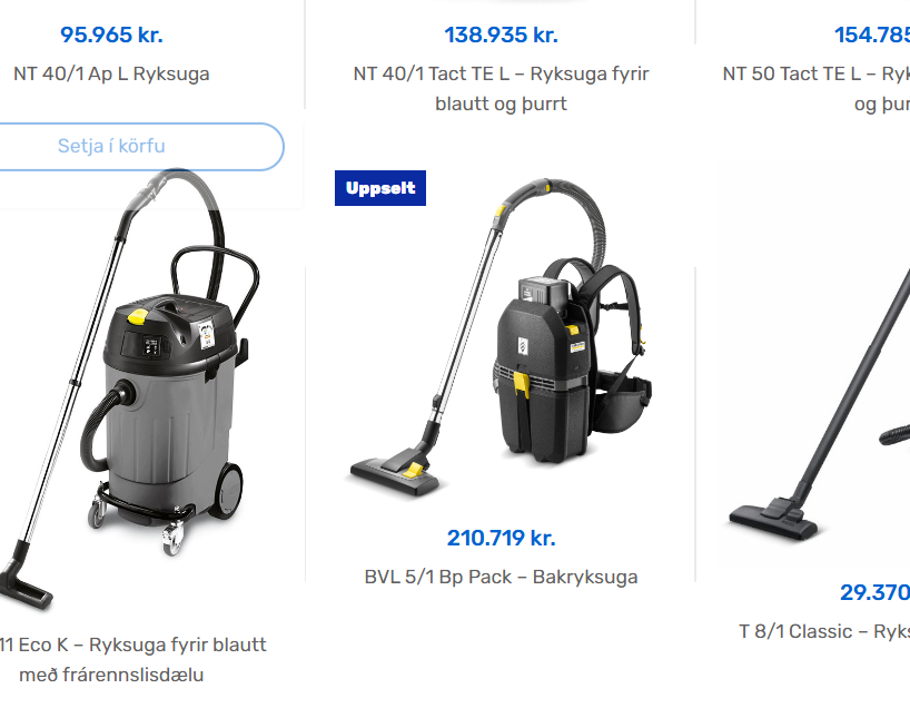 SELT / SOLD Kärcher ryksuga á bak 8